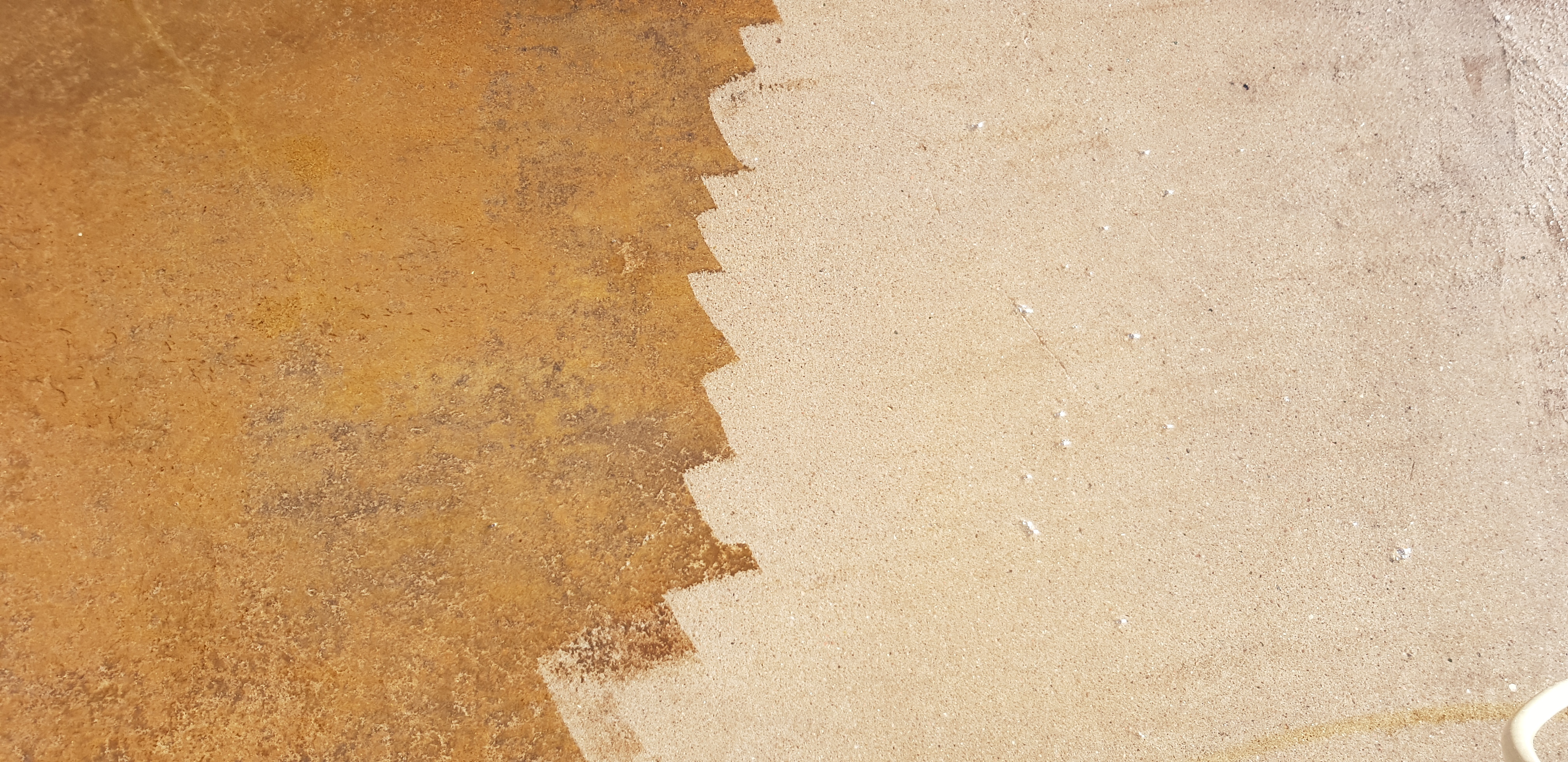 Pressure washed driveway in Central Florida