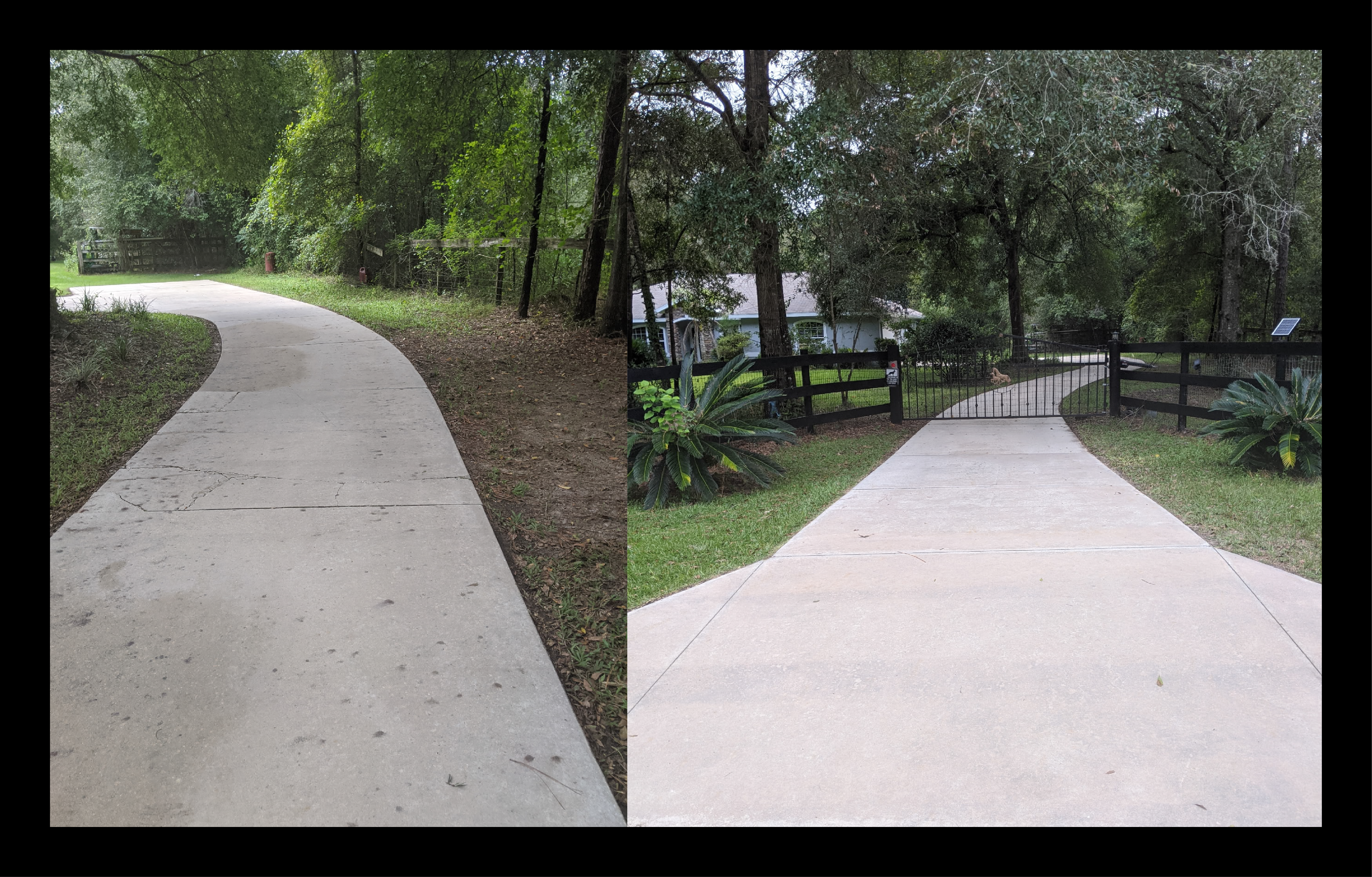 Cleaned sidewalk in Central Florida